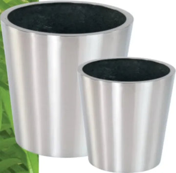 Satin & Mirror - Classic Crucible Metal Planters